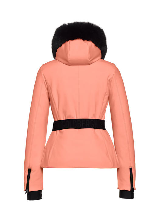 Goldbergh - Hida Jacket Faux Fur - salmon - 女装 - 滑雪夹克 - 淡红色 商品图1