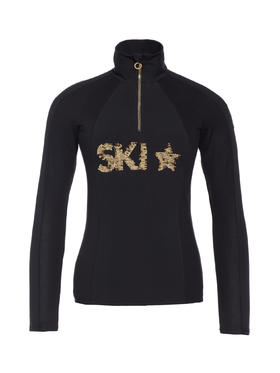 Goldbergh - Davos Pully L/S - black/black - 女装 - 速干 - 黑色