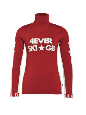 Goldbergh - Sargans Knit Sweater L/S - flame - 女装 - 中层 - 红色