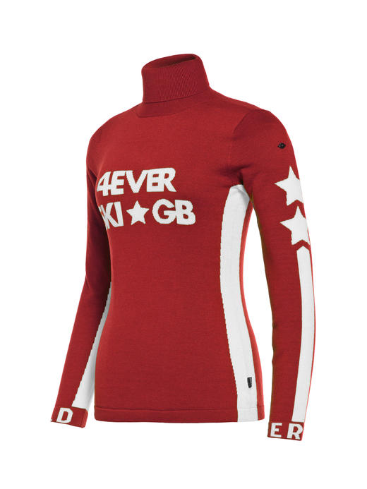 Goldbergh - Sargans Knit Sweater L/S - flame - 女装 - 中层 - 红色 商品图2