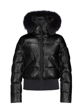 Goldbergh - Bombardino Jacket Real Fur - black - 女装 - 滑雪夹克 - 黑色