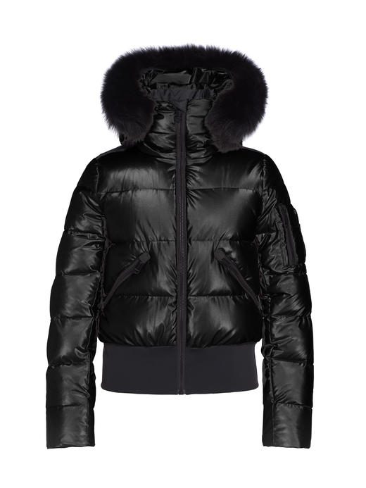 Goldbergh - Bombardino Jacket Real Fur - black - 女装 - 滑雪夹克 - 黑色 商品图0