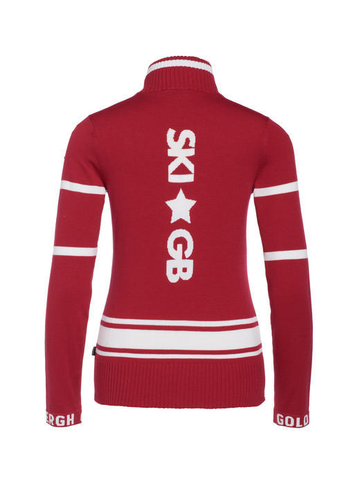 Goldbergh - Cleo Vest L/S - flame - 女装 - 中层 - 红色 商品图1