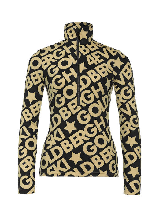 Goldbergh - Type Pully L/S - forever gold ski - 女装 - 速干 - 黑金花纹 商品图1