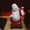 弥勒 鸡翅木底座 瓷器摆件新中式 禅意陶瓷中式茶桌摆件大肚弥勒佛茶摆件寓意悠然自得招财进宝 商品缩略图1