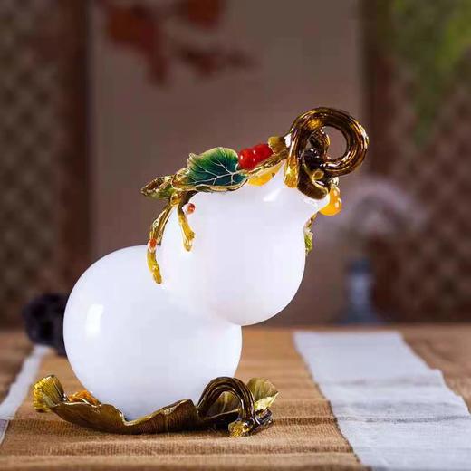 佛罗端斯福禄万代花瓶葫芦摆件玉琉璃珐琅彩工艺家居客厅玄关装饰品至尊烟灰缸 商品图1