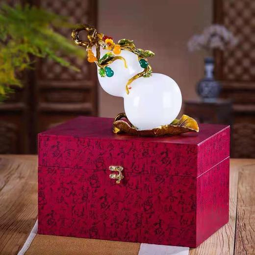 佛罗端斯福禄万代花瓶葫芦摆件玉琉璃珐琅彩工艺家居客厅玄关装饰品至尊烟灰缸 商品图3