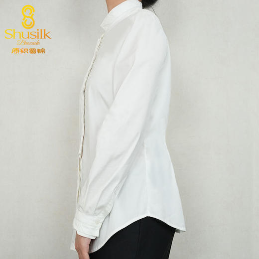 S17002-1女士立领长袖白衬衫 商品图6