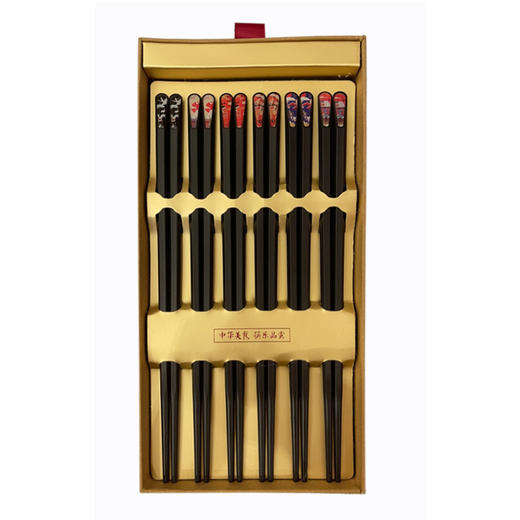 ▼LT10-FX2401客满多吉祥如意合金筷5色10双装客满多日式樱花筷日式料理合金筷子坚固耐用不易发霉 商品图8