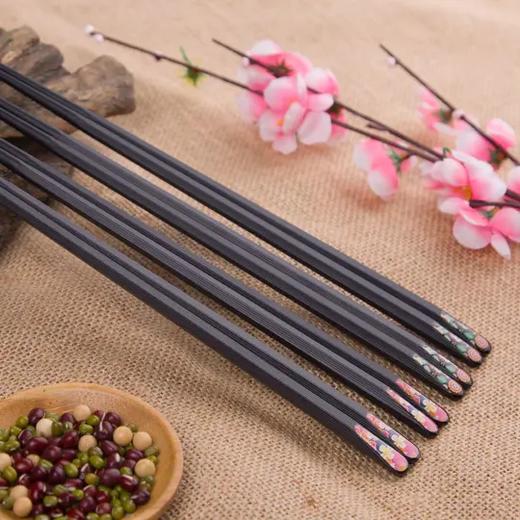 ▼LT10-FX2401客满多吉祥如意合金筷5色10双装客满多日式樱花筷日式料理合金筷子坚固耐用不易发霉 商品图4