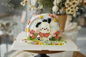 半圆复古帕恰狗蛋糕