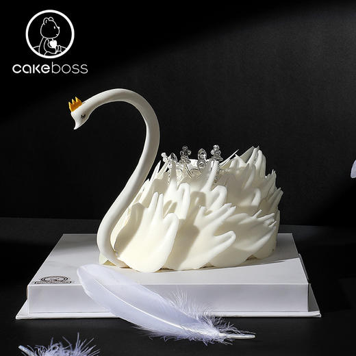 白天鹅鲜花奶油蛋糕 商品图2