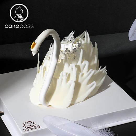 白天鹅鲜花奶油蛋糕 商品图0