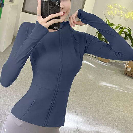 跃牌【周游世界系列】健身服紧身跑步房速干夹克秋冬修身瑜伽运动外套ZY373 商品图4