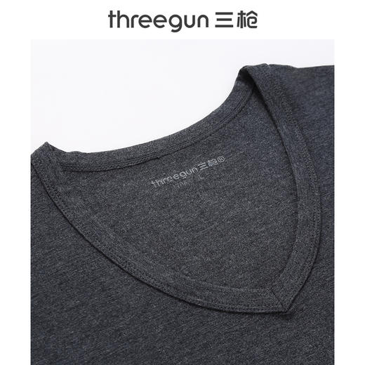 Threegun三枪 【维耐寒薄加暖】V领男士长袖上衣打底衫-23083A211 商品图7
