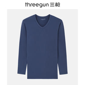 Threegun三枪 【维耐寒薄加暖】V领男士长袖上衣打底衫-23083A211