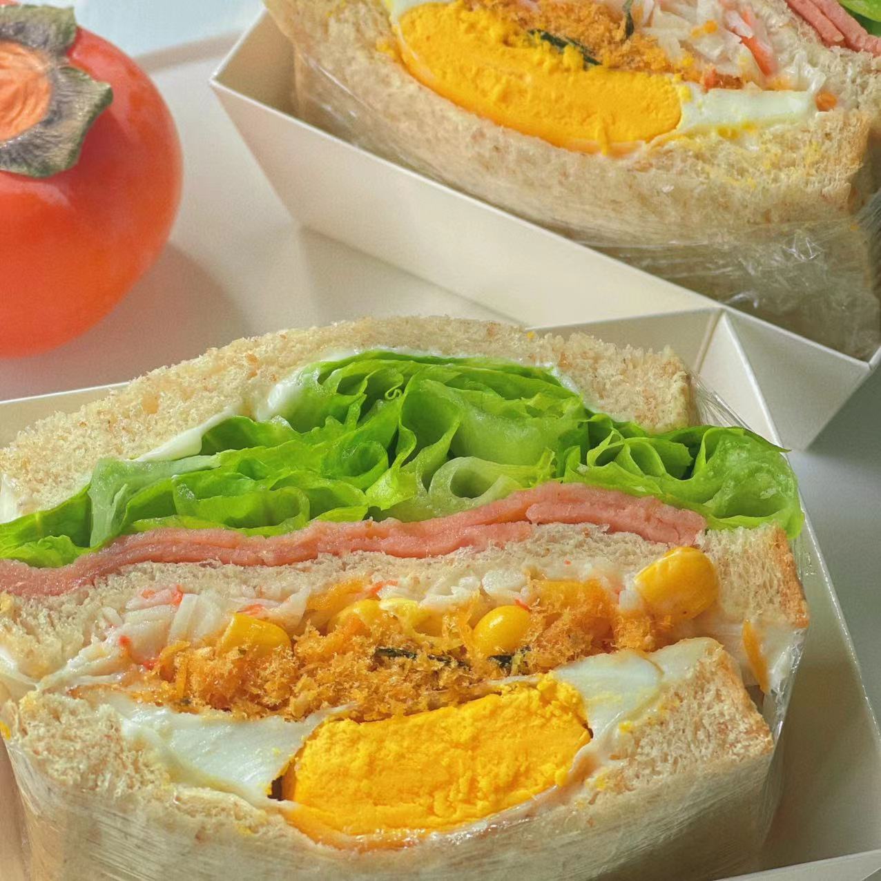 全麦蟹柳三明治（（上午10点出货，加热请备注）