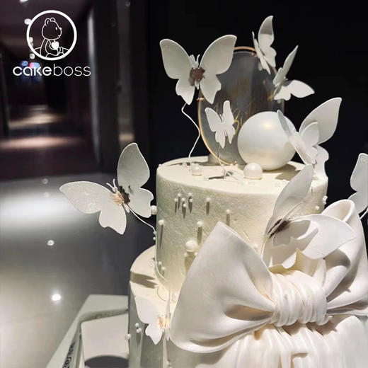 【私人订制】双层蝴蝶水果奶油蛋糕 商品图1