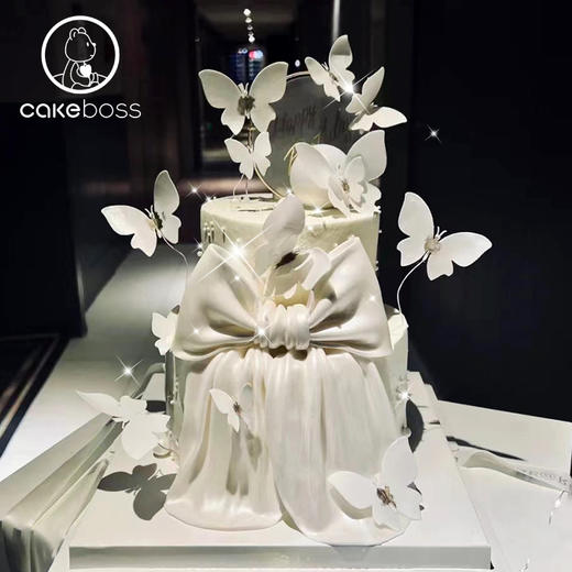 【私人订制】双层蝴蝶水果奶油蛋糕 商品图3