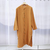 【抖音专属】长款珠扣衬衫（19810141-柘黄） 商品缩略图0