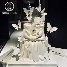 【私人订制】双层蝴蝶水果奶油蛋糕