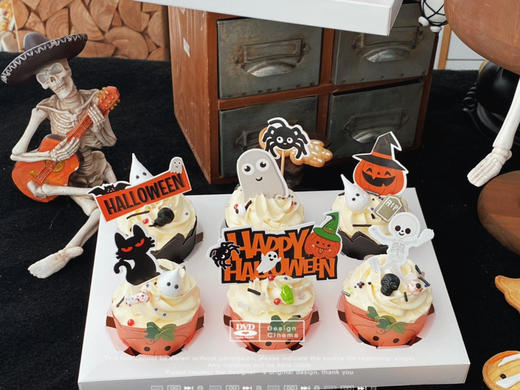 万圣节：主题杯子蛋糕，装饰随机搭配哦 商品图7