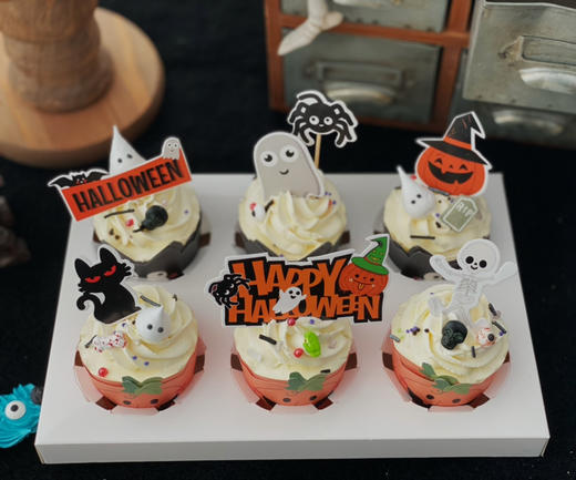 万圣节：主题杯子蛋糕，装饰随机搭配哦 商品图3