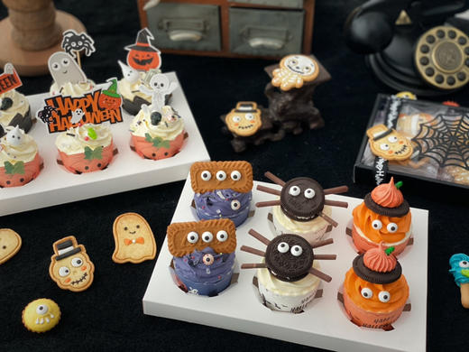 万圣节：主题杯子蛋糕，装饰随机搭配哦 商品图5