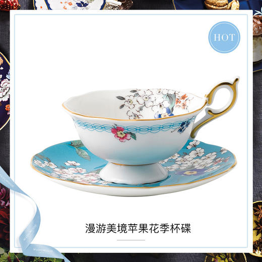 WEDGWOOD进口玮致活漫游美境杯碟组骨瓷咖啡杯欧式小奢华咖啡杯碟套装150ML 商品图2