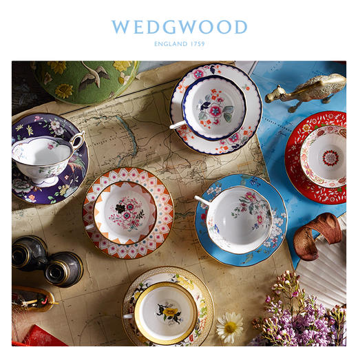 WEDGWOOD进口玮致活漫游美境杯碟组骨瓷咖啡杯欧式小奢华咖啡杯碟套装150ML 商品图4