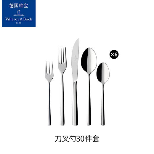 villeroyboch德国唯宝进口18-10不锈钢西餐刀叉勺套装家用皮尔蒙（套件） 商品图3
