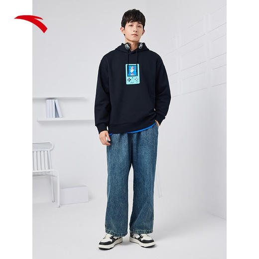 【XL/2XL断码】安踏抽绳连帽卫衣男女同款冬季新款长袖套头衫潮流男装上衣172248705【库存有限，如无货将做退款，介意慎拍！】 商品图7