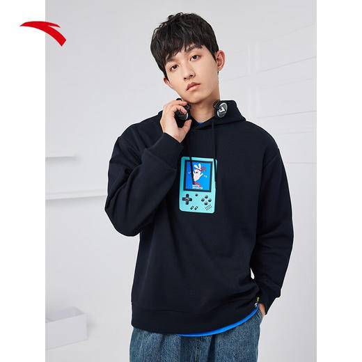 【XL/2XL断码】安踏抽绳连帽卫衣男女同款冬季新款长袖套头衫潮流男装上衣172248705【库存有限，如无货将做退款，介意慎拍！】 商品图4