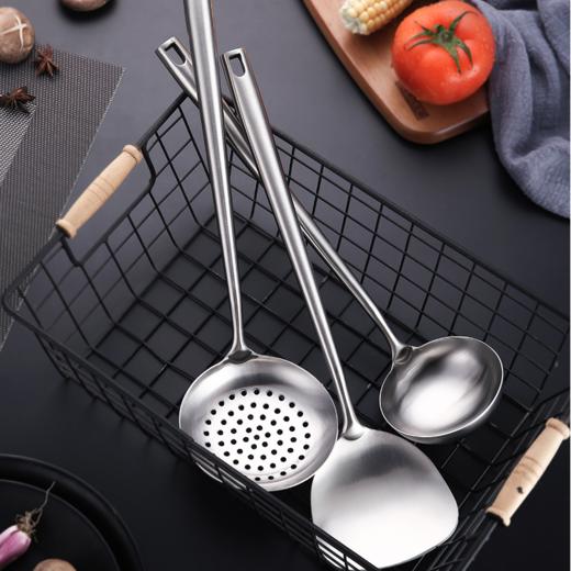 德国戴德 锈钢锅铲汤勺漏勺炒铲厨房炒勺家用厨具套装铁铲子 商品图1