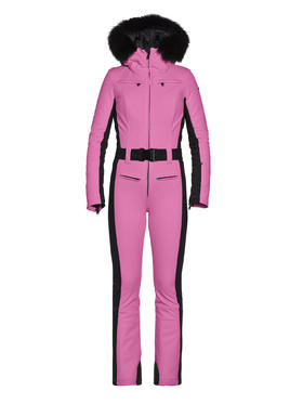 Goldbergh - Parry Jumpsuit Real Fur - pony pink - 戈德堡 - 连体滑雪服 - 深粉色