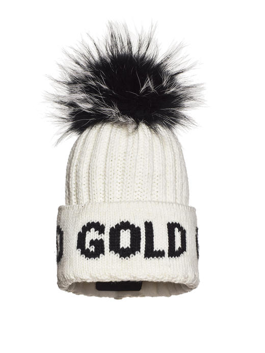 Goldbergh - Hodd Beanie Real Raccoon Fur - white - 戈德堡 - 毛线帽 - 白色 商品图0