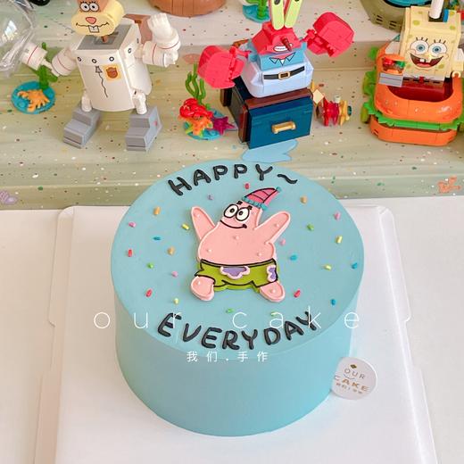 派大星手绘蛋糕-低糖处理无添加 商品图1