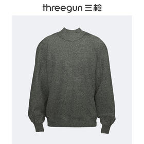 Threegun三枪 舒肤棉闪色棉毛半高领男衫-20117A011