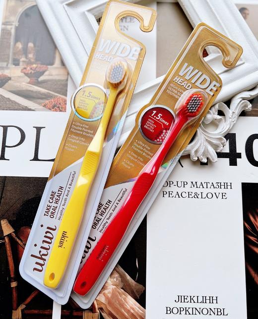 纽西小精灵 宽头倍护牙刷（红色/黄色）【颜色不接受指定】 商品图0