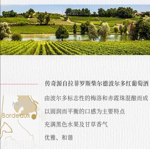 拉菲传奇波尔多赤霞珠干红葡萄酒750ml法国原瓶进口 商品图4