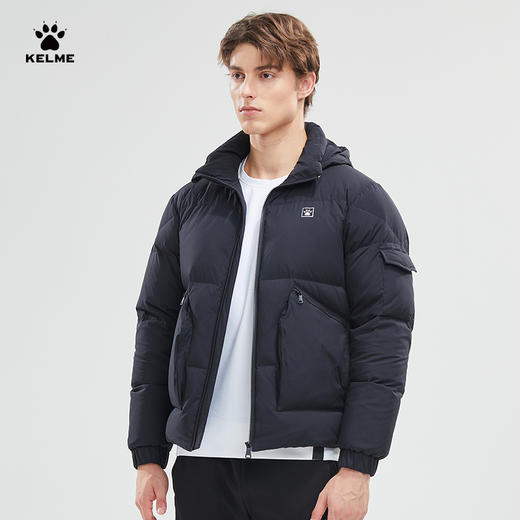 卡尔美潮流百搭短款羽绒服男冬季新款加厚保暖连帽外套6247YR1009 商品图4