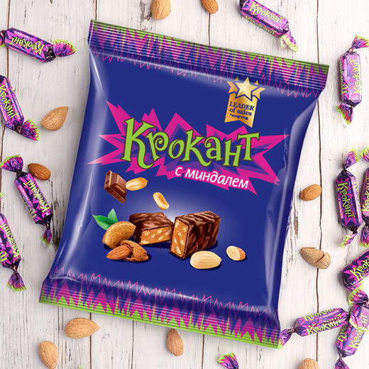 俄罗斯KDV巧克力味夹心糖100g/500g 口感酥脆满香醇甜而不腻 060018-1/064142 商品图0