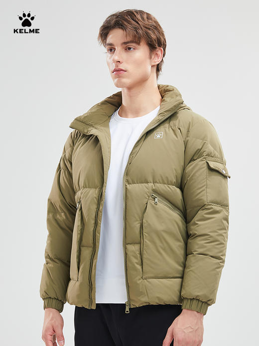 卡尔美潮流百搭短款羽绒服男冬季新款加厚保暖连帽外套6247YR1009 商品图6