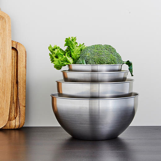 德国戴德18/10不锈钢盆套装加厚家用厨房多用盆打蛋和面盆洗菜盆汤盆 商品图3