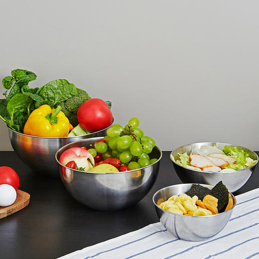 德国戴德18/10不锈钢盆套装加厚家用厨房多用盆打蛋和面盆洗菜盆汤盆 商品图2