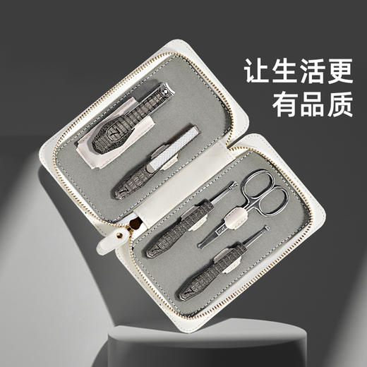 锌合金指甲刀套装德国家用指甲剪指甲钳男士专用修甲挖耳勺五件套 商品图2