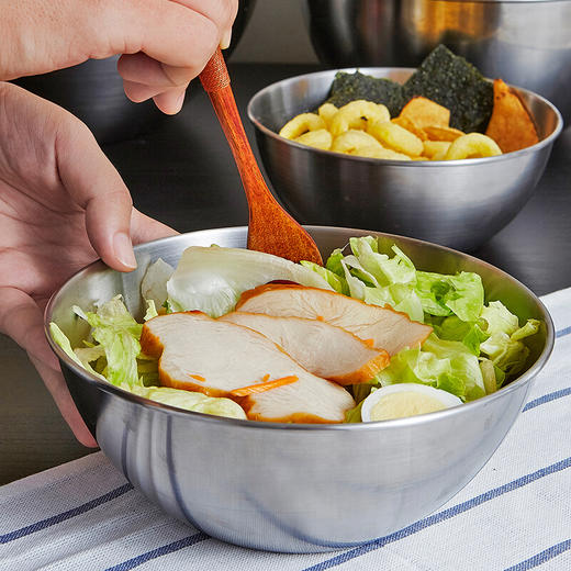 德国戴德18/10不锈钢盆套装加厚家用厨房多用盆打蛋和面盆洗菜盆汤盆 商品图1