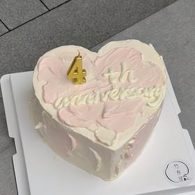 （可定制无蔗糖）周年庆爱心蛋糕 / 又仙又有高级感 / 多尺寸可选