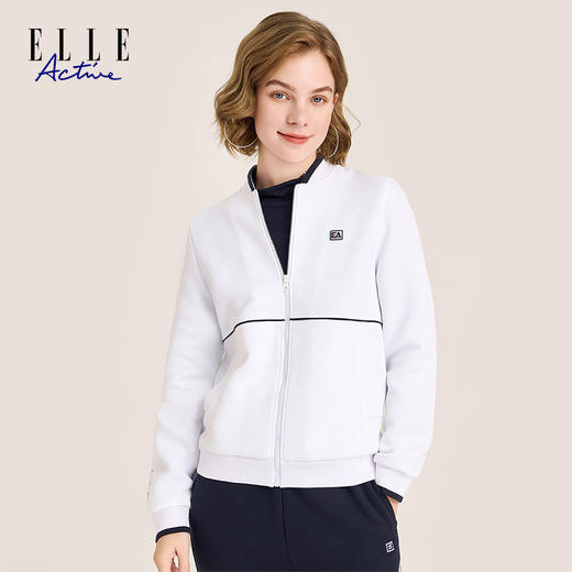 ELLE Active新款女士棒球服拉链短外套简约显瘦女装 商品图2