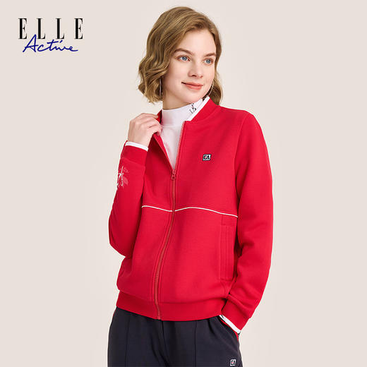 ELLE Active新款女士棒球服拉链短外套简约显瘦女装 商品图4